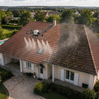 Nettoyage de bâtiments par drone